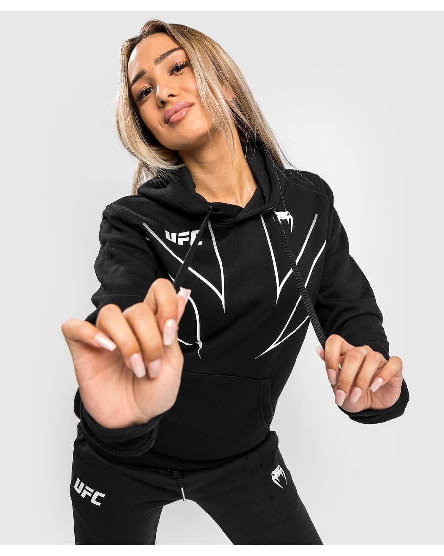 Hoodie Wanita Replika UFC Venum Fight Night 2.0 - Hitam