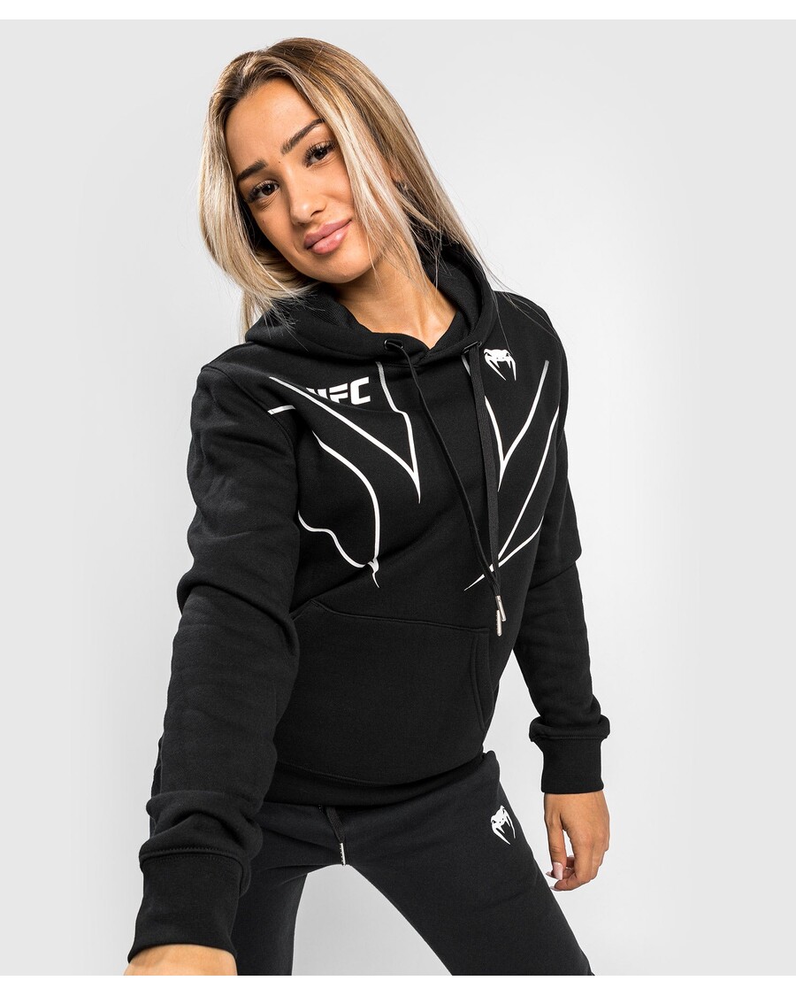 Hoodie Wanita Replika UFC Venum Fight Night 2.0 - Hitam