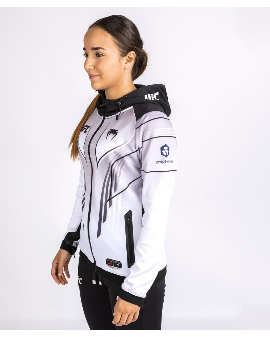 UFC VENUM パーソナライズされたオーセンティック ファイト ナイト 2.0 ウィメンズ ウォークアウト パーカー - ホワイト