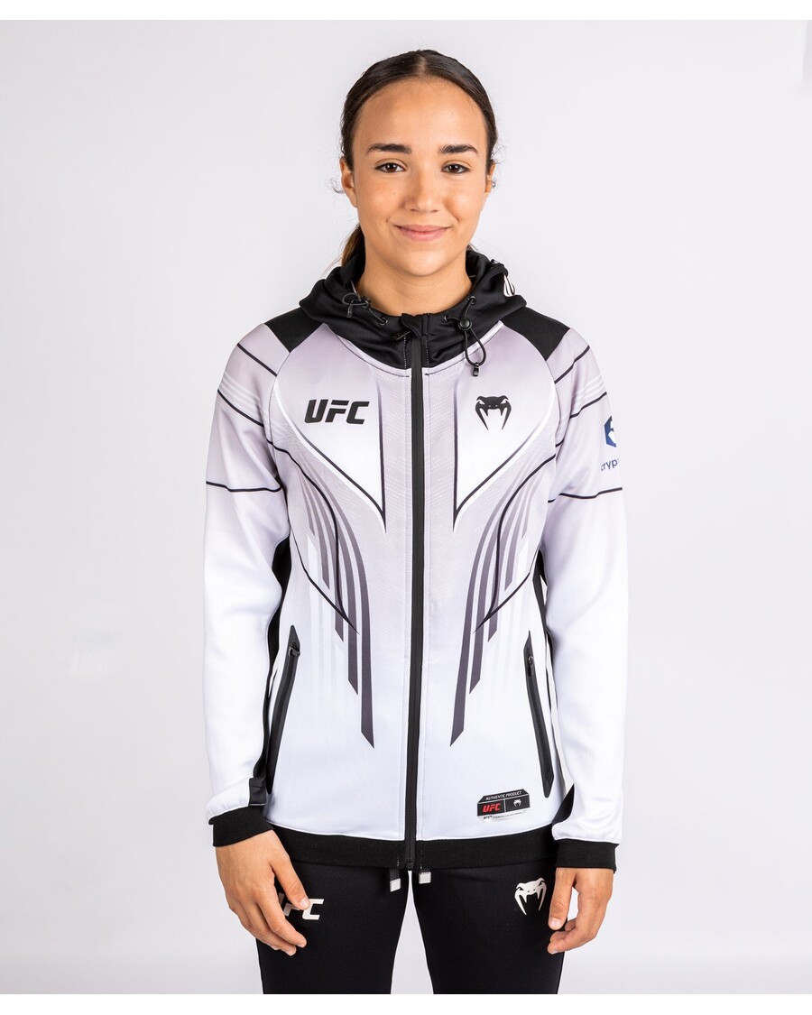 UFC VENUM パーソナライズされたオーセンティック ファイト ナイト 2.0 ウィメンズ ウォークアウト パーカー - ホワイト
