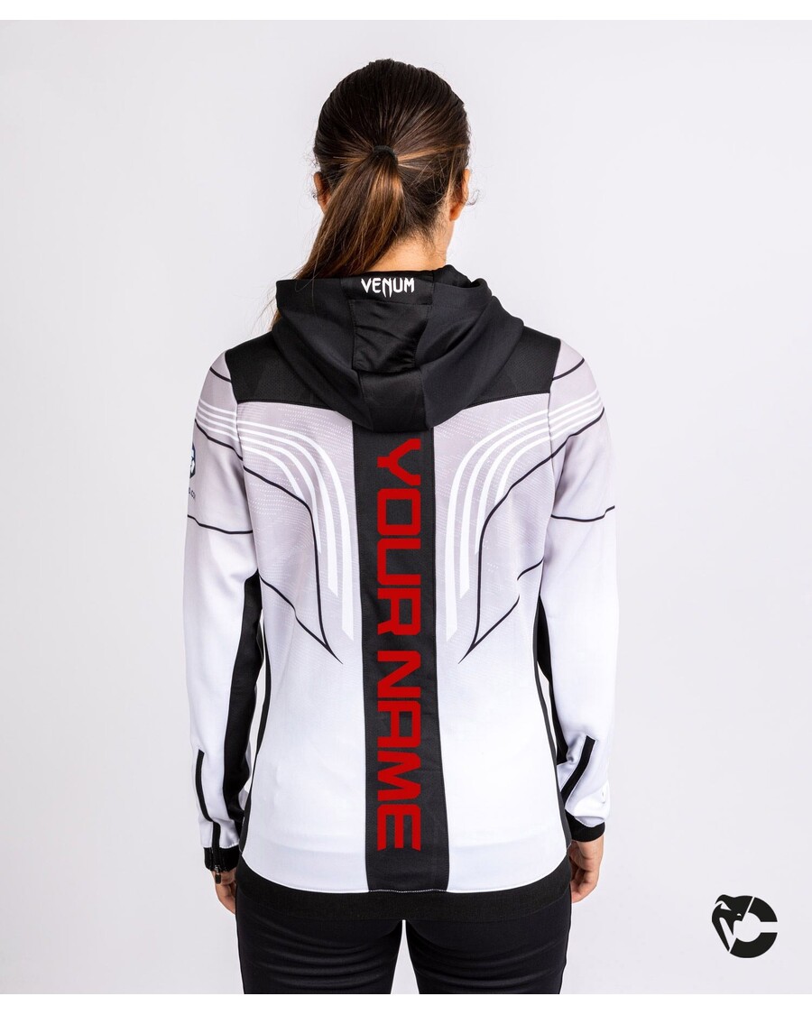 Ufc Venum Hoodie Walkout Wanita Authenticfight Night 2.0 Yang Dipersonalisasi - Putih