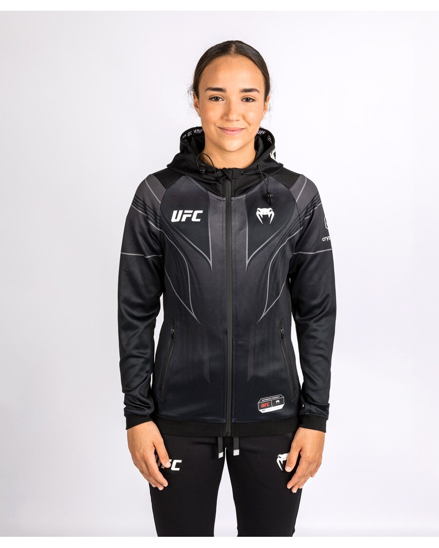 UFC Venum Personalized Authentic Fight Night 2.0 Women's Walkout Hoodie - Black