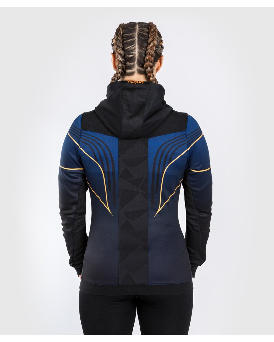 مجموعة UFC Venum المخصصة ليلا القتال 2.0 الأصلية من Venum سترة بغطاء رأس للسيدات - إصدار منتصف الليل - البطل