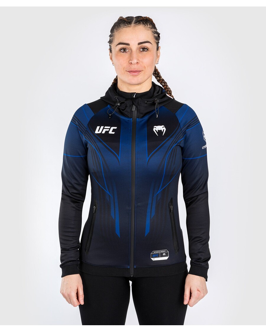UFC Venum パーソナライズされたオーセンティック ファイト ナイト 2.0 キット By Venum レディース ウォークアウト パーカー - ミッドナイト エディション