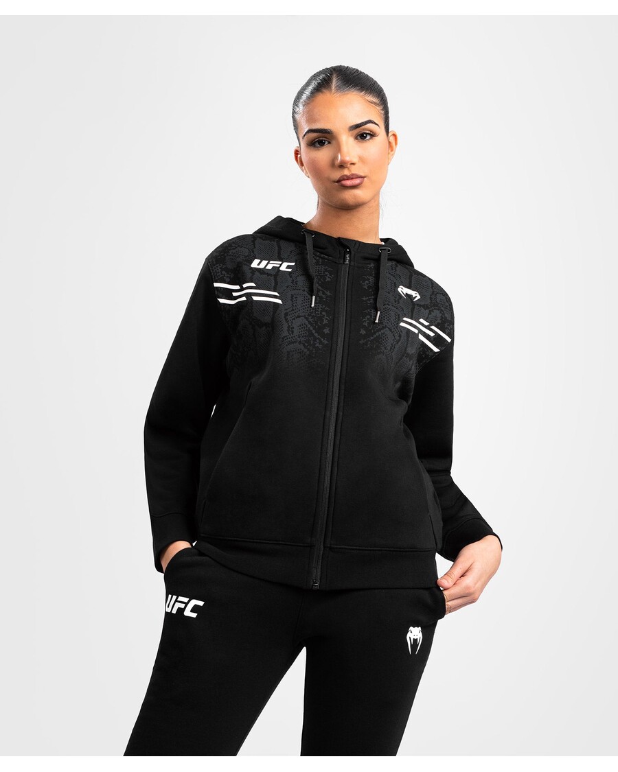 Ufc Adrenaline By Venum Replika Hoodie Zip Wanita - Hitam