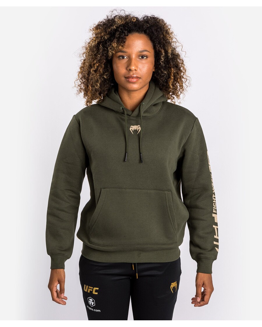 سترة بغطاء للرأس للسيدات من UFC Adrenaline By Venum Fight Week - كاكي