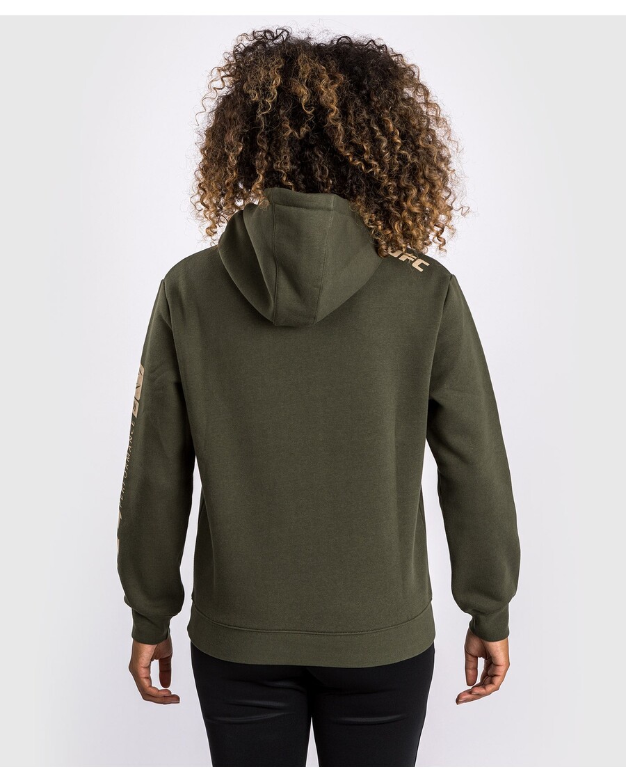 سترة بغطاء للرأس للسيدات من UFC Adrenaline By Venum Fight Week - كاكي