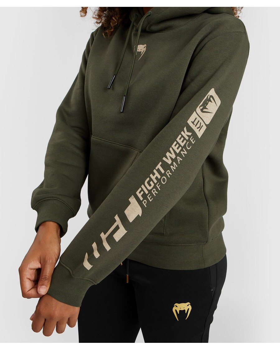 سترة بغطاء للرأس للسيدات من UFC Adrenaline By Venum Fight Week - كاكي