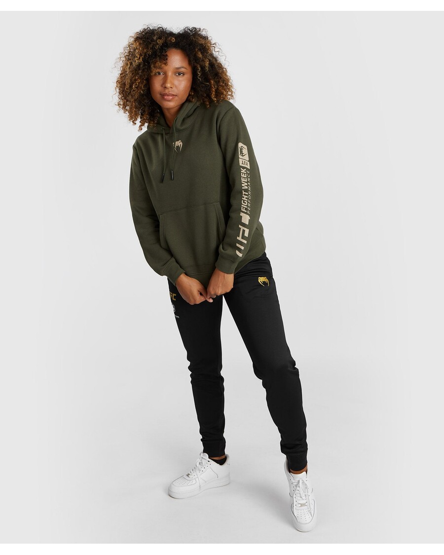 سترة بغطاء للرأس للسيدات من UFC Adrenaline By Venum Fight Week - كاكي