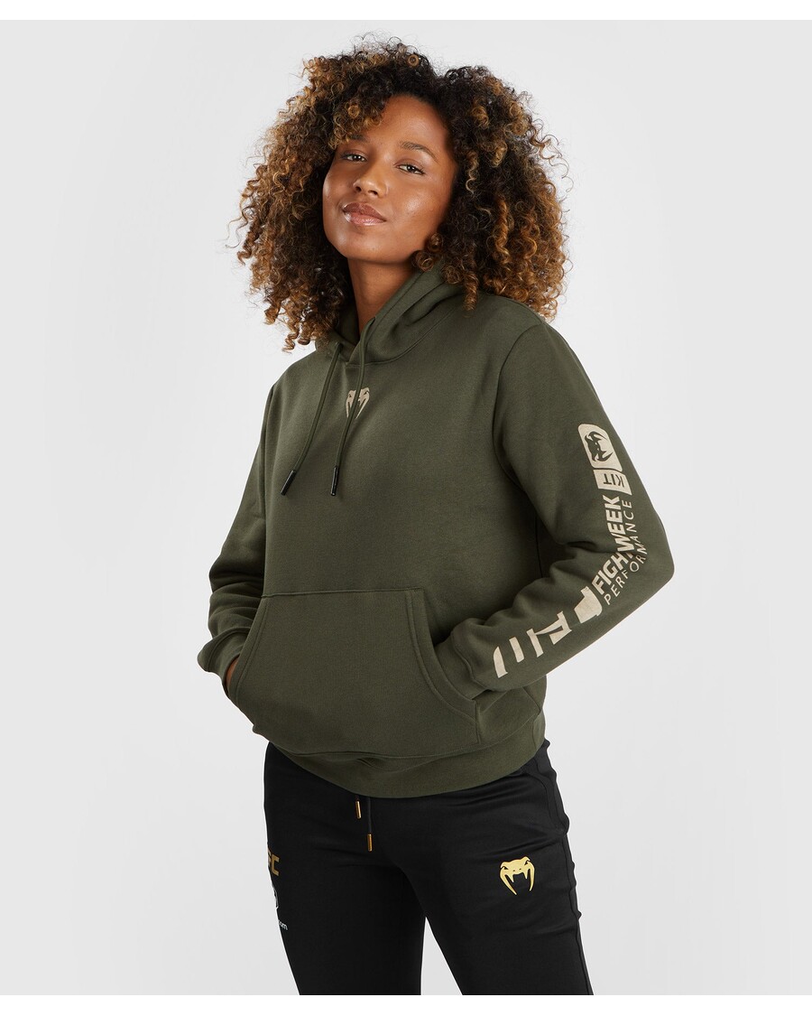 Ufc Adrenaline By Venumfight Week Hoodie Pullover Wanita - Khaki