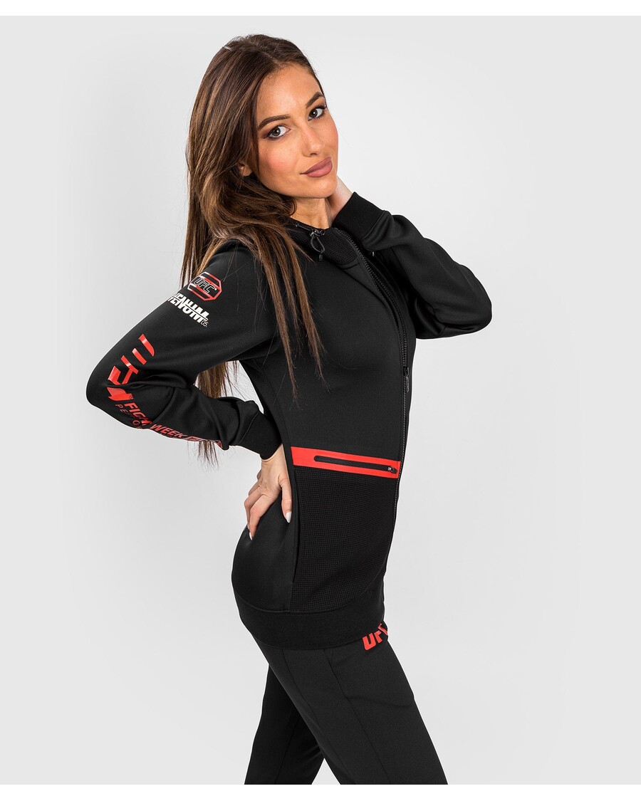 UFC アドレナリン バイ ヴェナム ファイト ウィーク レディース ジップ パーカー - ブラック