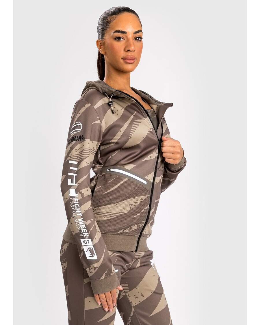 UFC Adrenaline by Venum Fight Week Women’s Zip Hoodie - Desert Camo