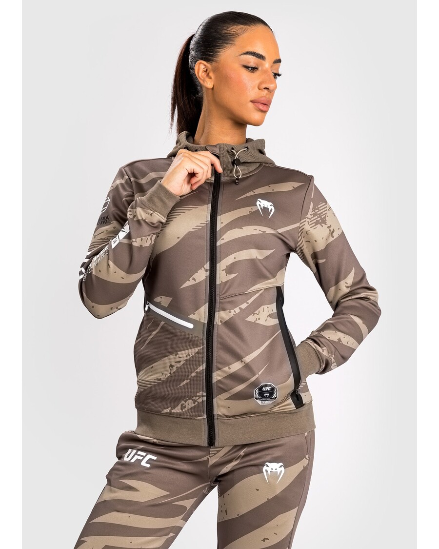 Ufc Adrenaline By Venumfight Week Hoodie Zip Wanita - Kamuflase Gurun