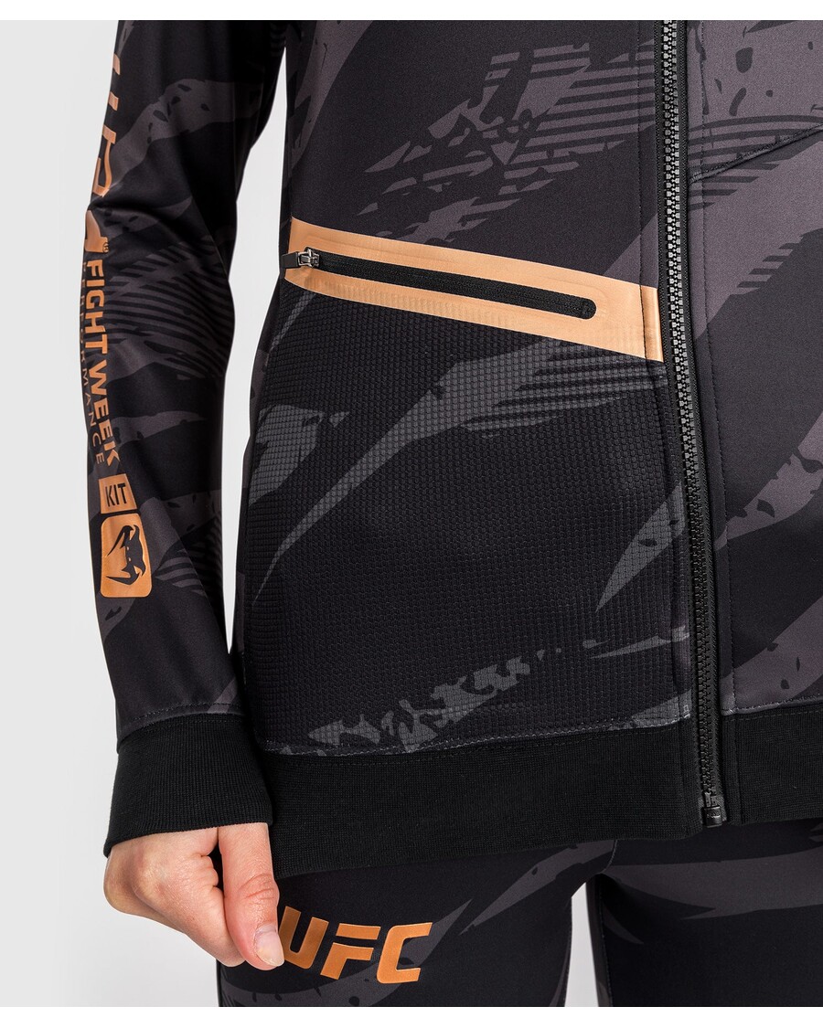 UFC アドレナリン バイ ヴェナム ファイト ウィーク ウィメンズ ジップ パーカー - アーバン カモフラージュ