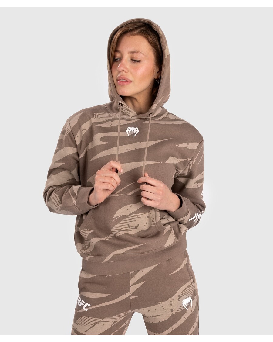UFC Adrenalin Von Venum Fight Week Damen-Pullover-Kapuzenpullover – Desert Camo