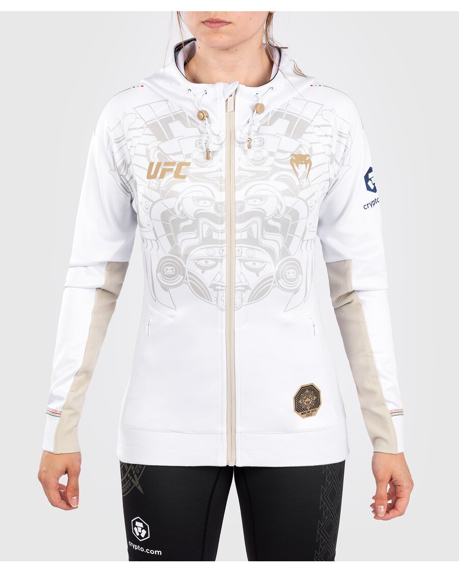 Noche Ufc By Venum Authenticfight Night Hoodie Walkout Wanita - Putih