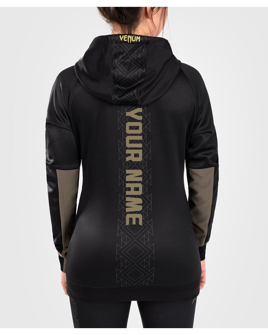 Ufc Noche By Venum Hoodie Walkout Wanita Pertarungan Malam Autentik Yang Dipersonalisasi - Hitam
