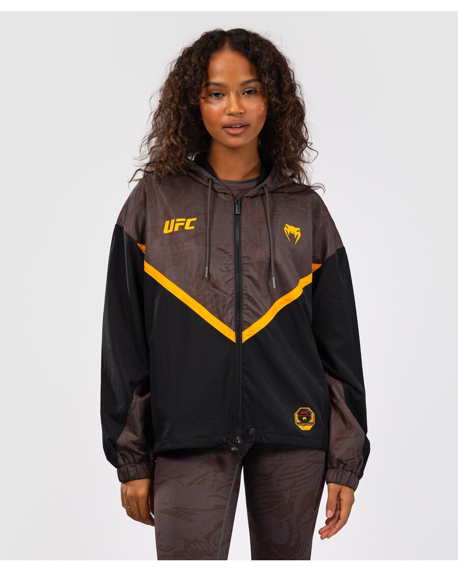 Ufc Fusion By Venumfight Week Hoodie Zip Wanita - Coklat Tanah