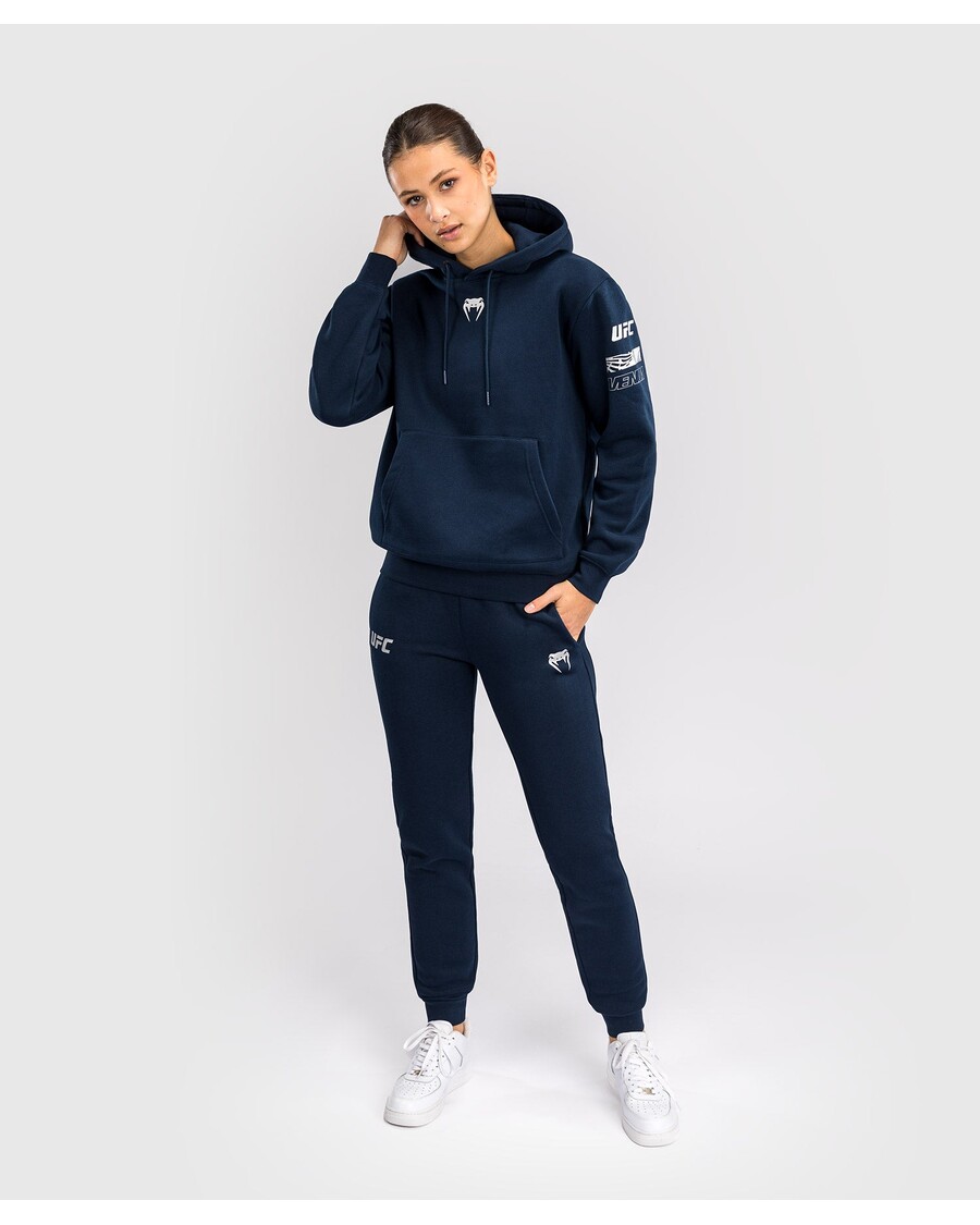 سترة بغطاء للرأس للسيدات من UFC Fusion By Venum Fight Week - أزرق محيطي صلب