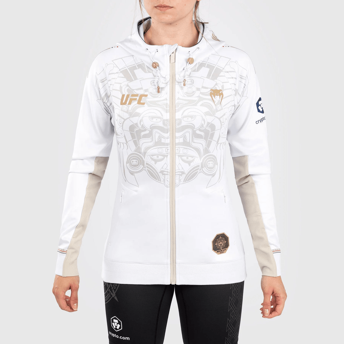Noche Ufc By Venum Hanorac Autentic Pentru Ieșirea Femeilor în Noaptea Meciului - Alb