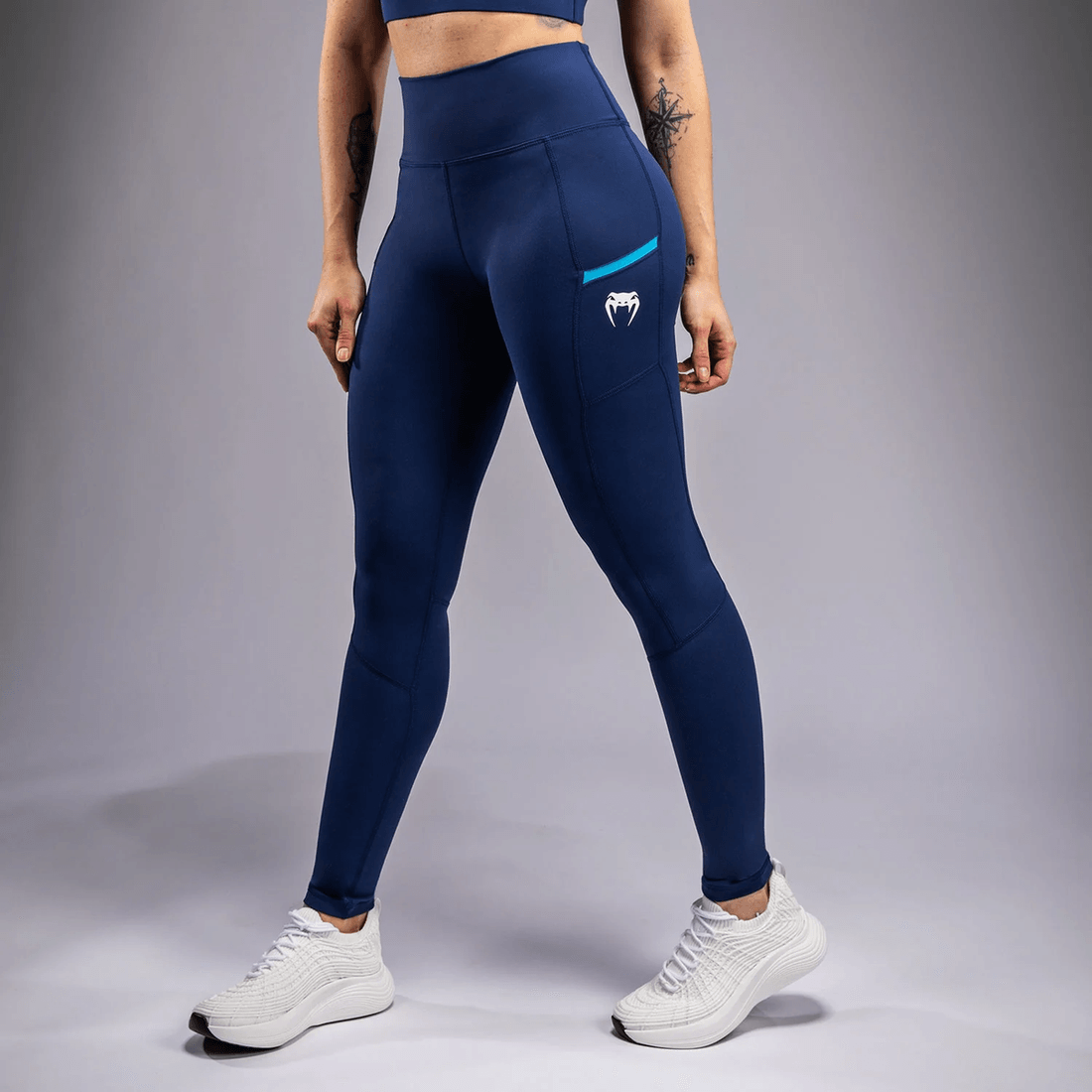 Venum x Top Rank Original Women's Full-Length Leggings - Navy Blue
