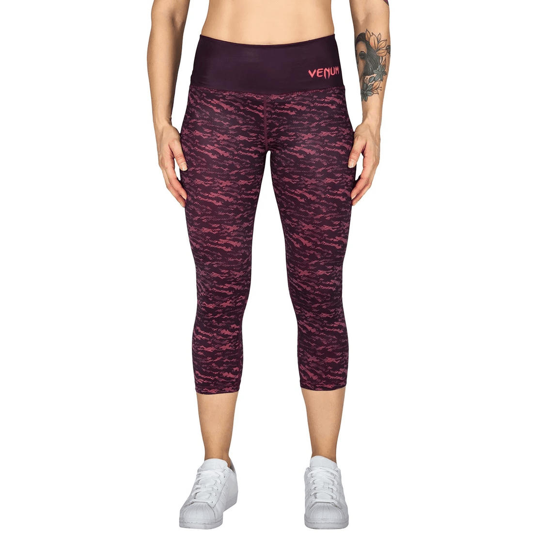 Venum Camoline Cropped Leggings - Black/Coral