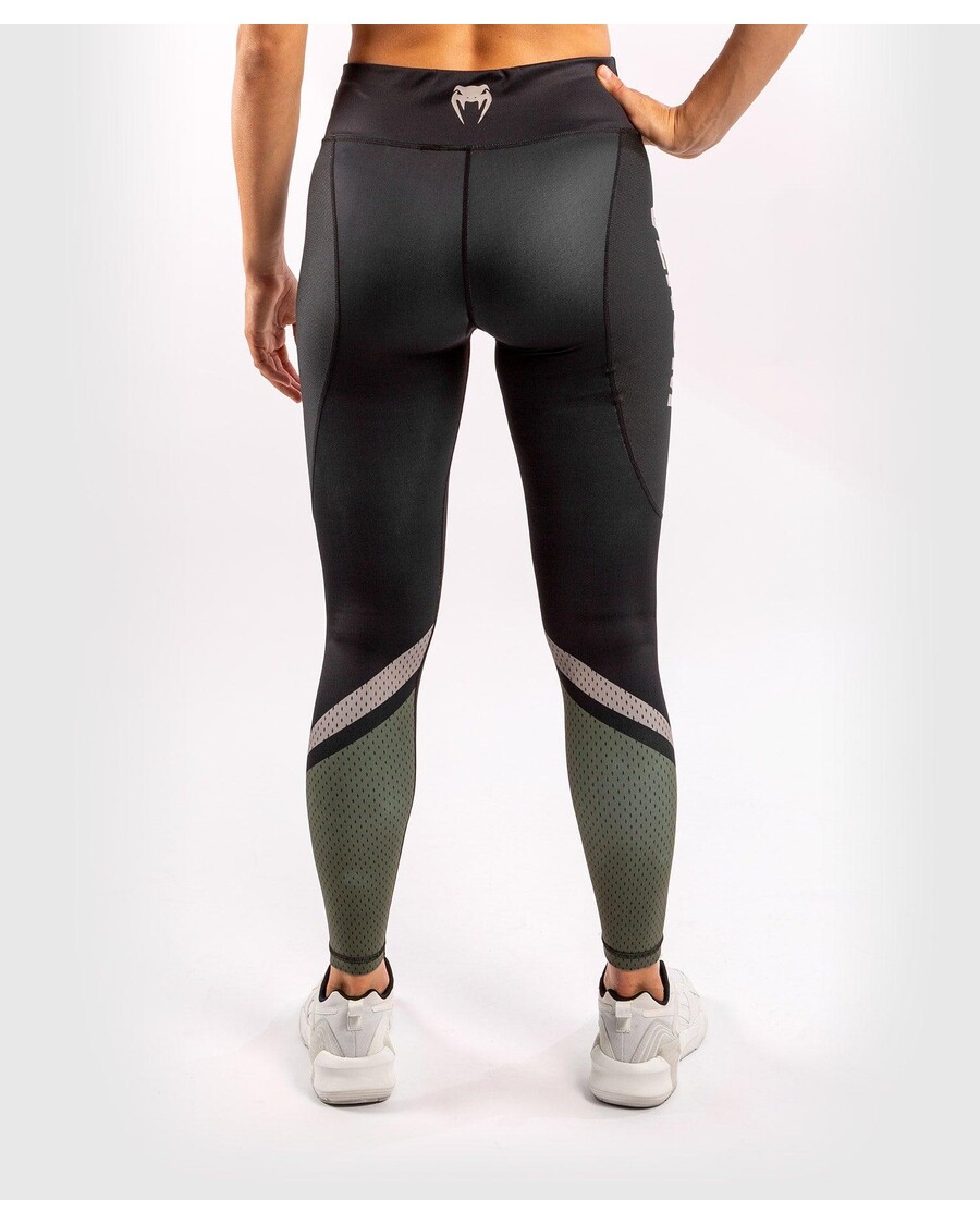 Venum ONE FC Impact Leggings - for women - Black/Khaki