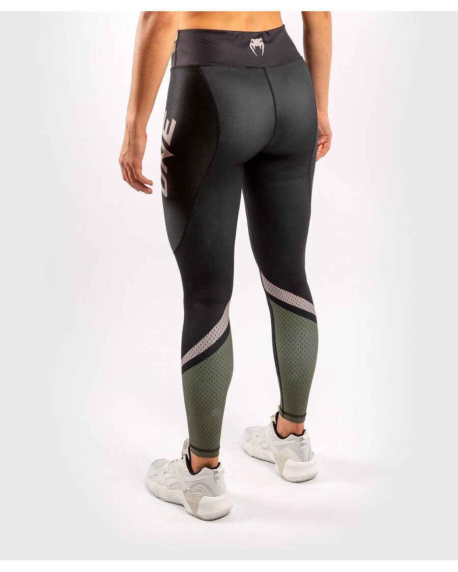 Venum ONE FC Impact Leggings - for women - Black/Khaki