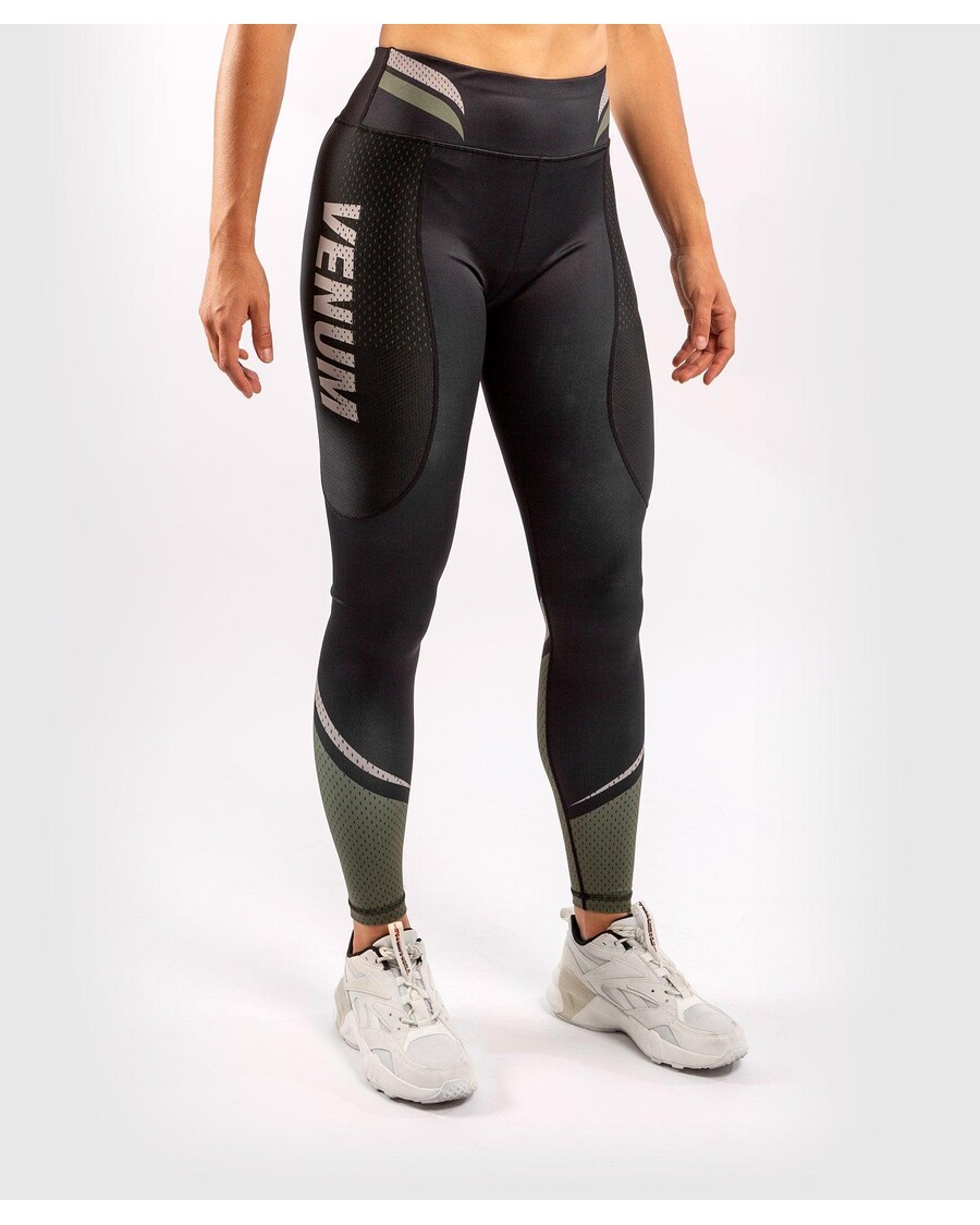 Venum ONE FC Impact Leggings - for women - Black/Khaki