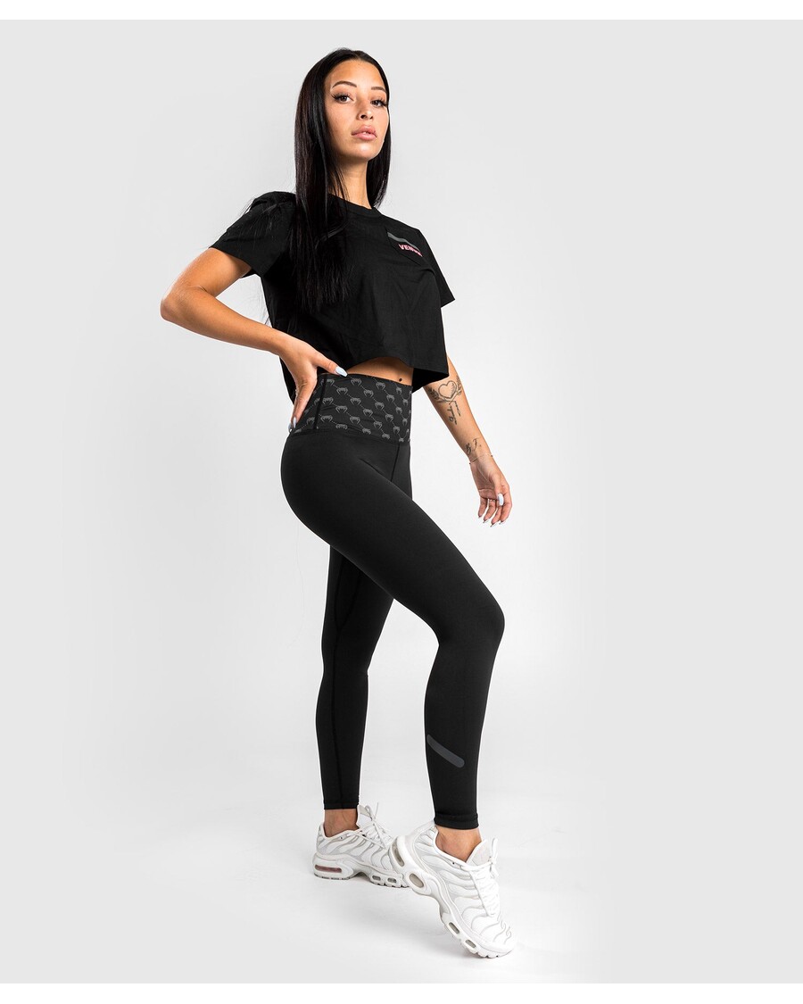 Venum Monogrammi 7/8 Leggingsit - Musta/vaaleanpunainen Kulta