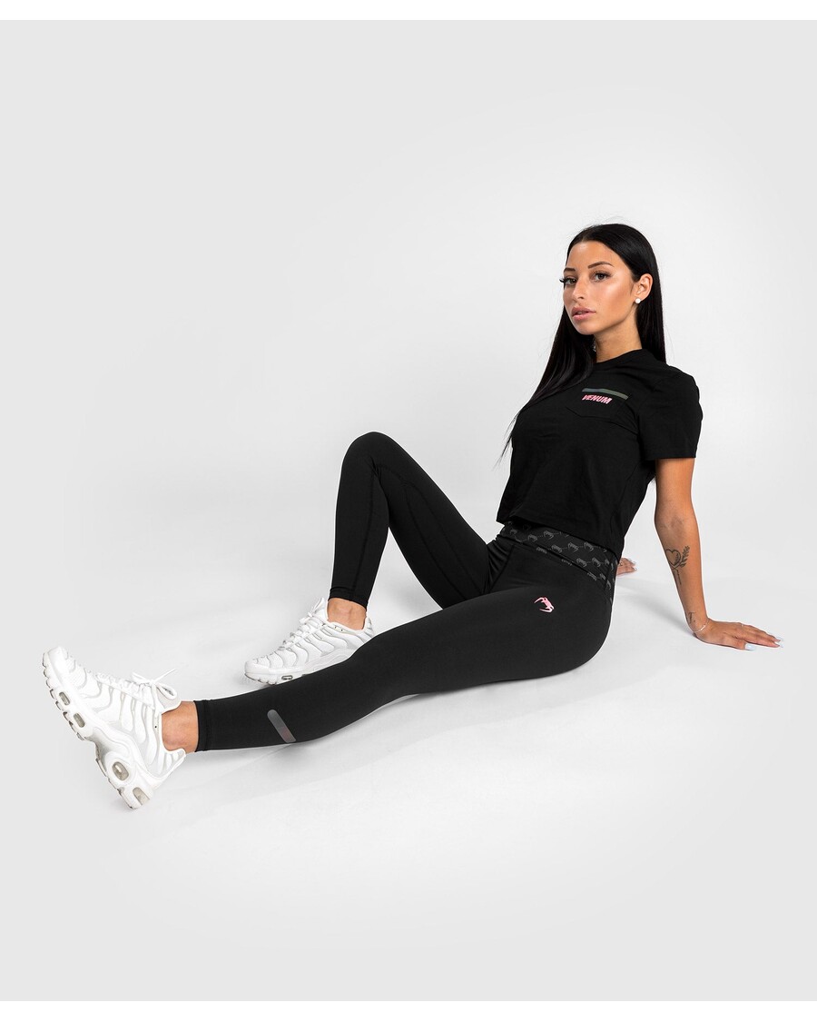 Venum Monogrammi 7/8 Leggingsit - Musta/vaaleanpunainen Kulta