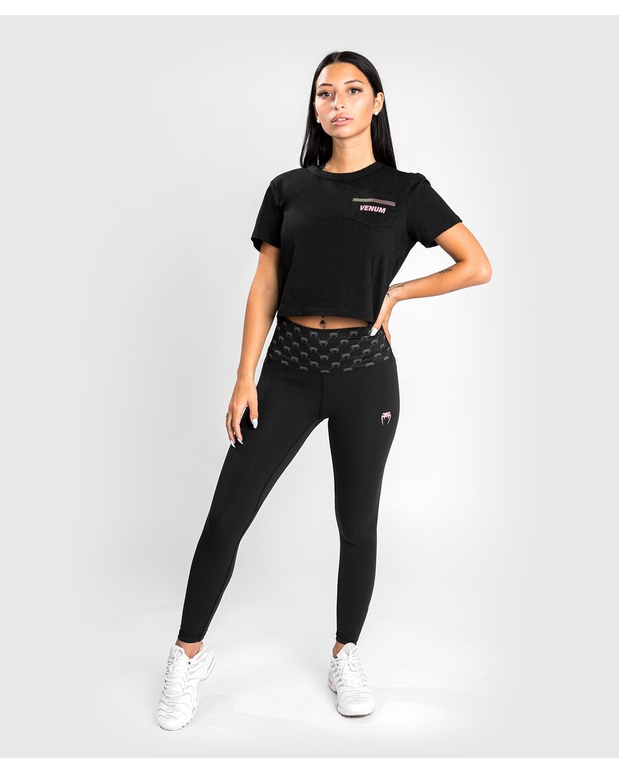 Legging Venum Monogram 7/8 - Hitam/emas Merah Muda