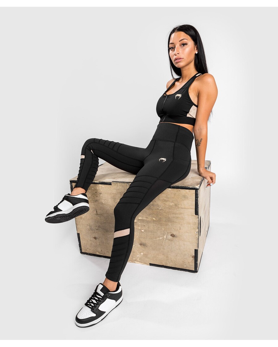 Jambiere Moto Venum 7/8 - Pentru Femei - Negru/nisip