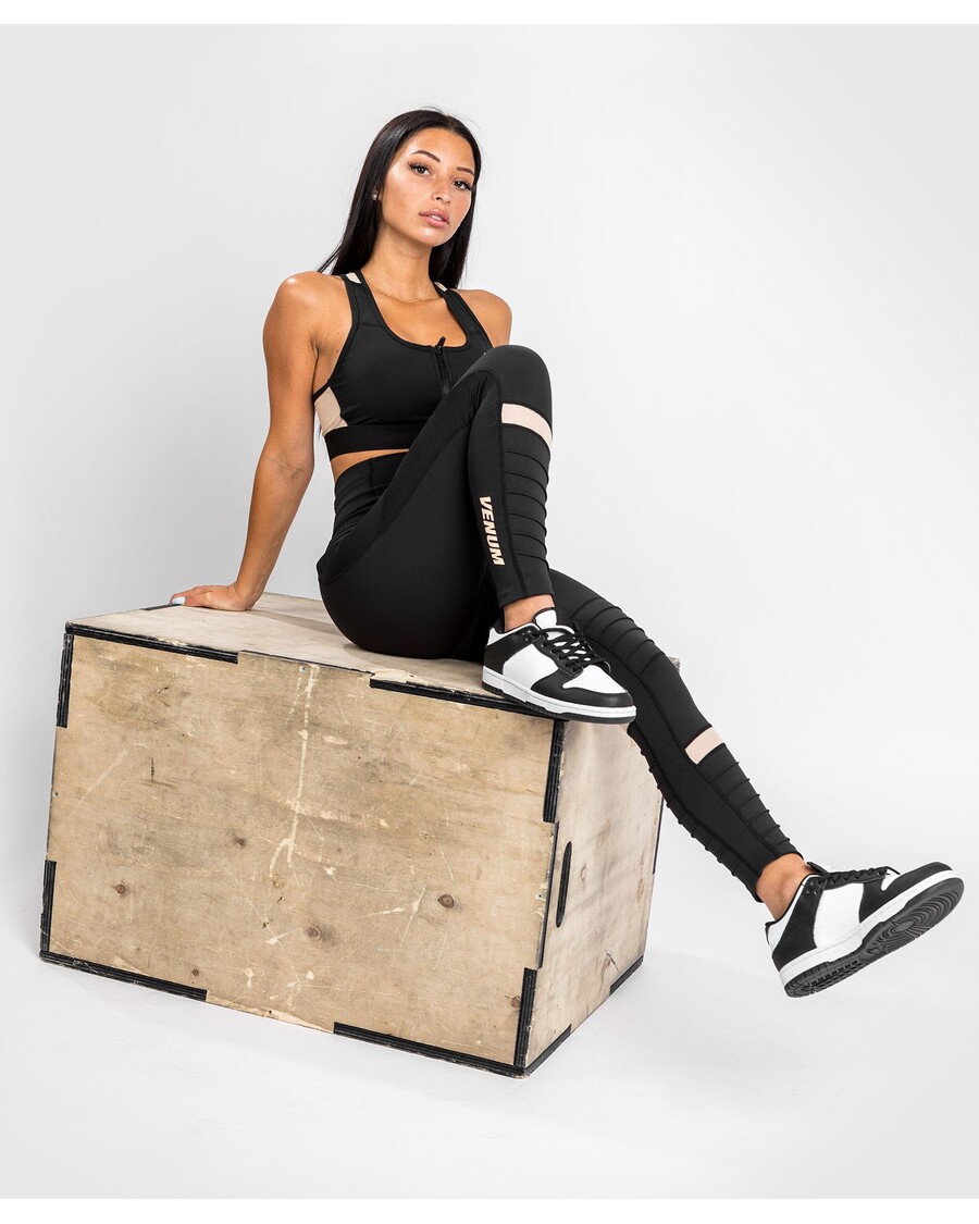 Jambiere Moto Venum 7/8 - Pentru Femei - Negru/nisip