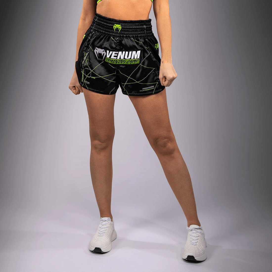 Venum Training Camp 4.0 Muay Thai Short - Black/Neon Green