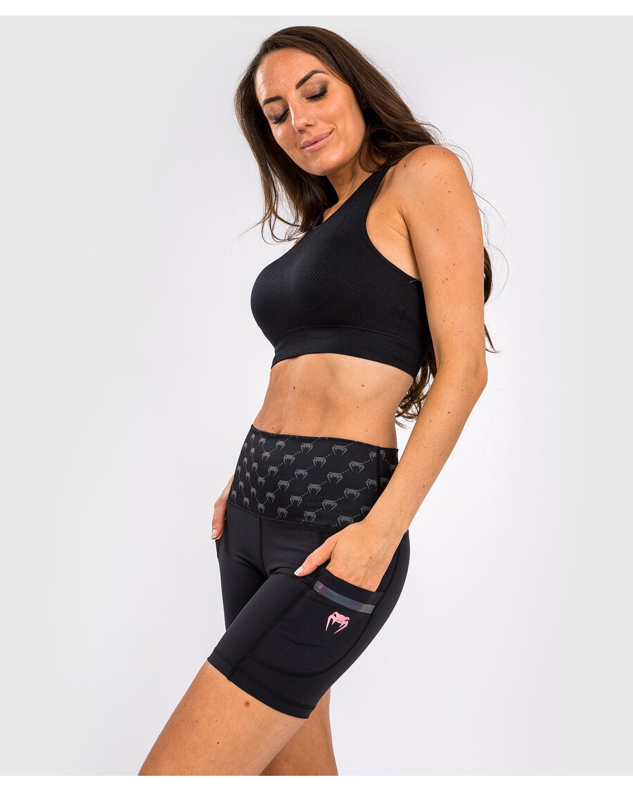 Venum Monogrammi Kompressiohousut - Naisille - Musta/vaaleanpunainen Kulta