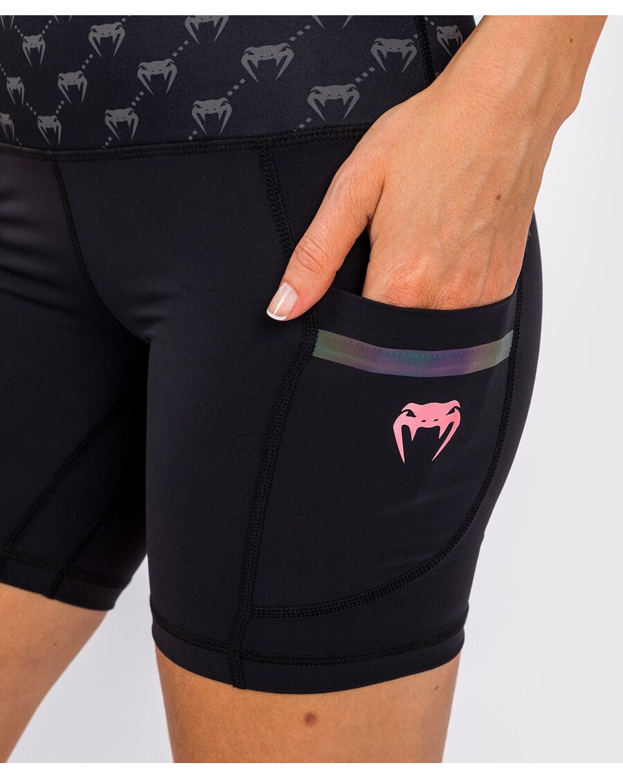 Venum Monogrammi Kompressiohousut - Naisille - Musta/vaaleanpunainen Kulta