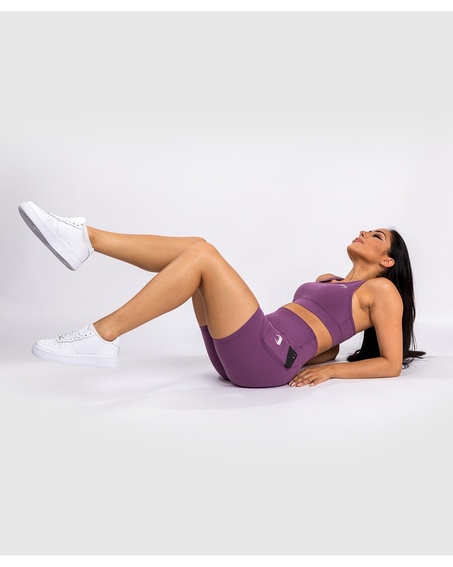 Venum Essential Naisten Pyöräshortsit - Tumma Orkidea/harjattu Hopea