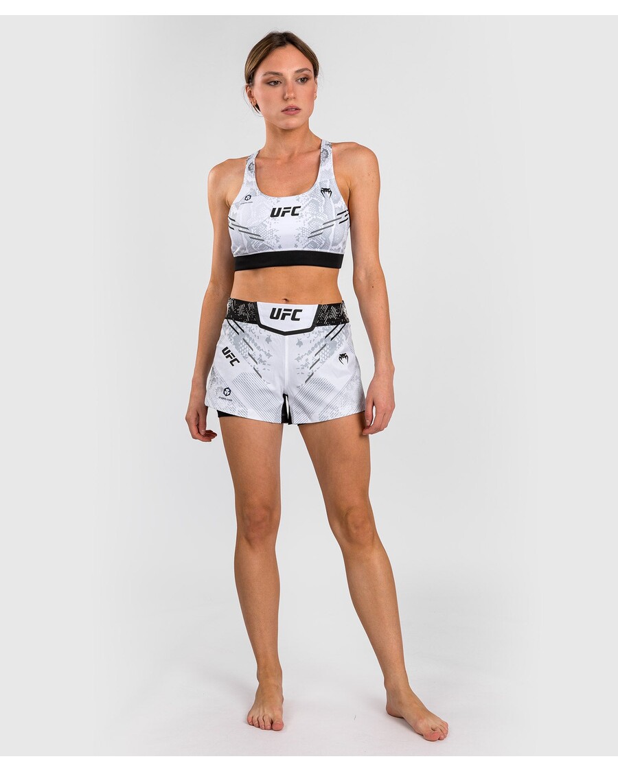 Ufc Adrenaline By Venum אותנטי קרב לילה קרב נשים קצר - לבן