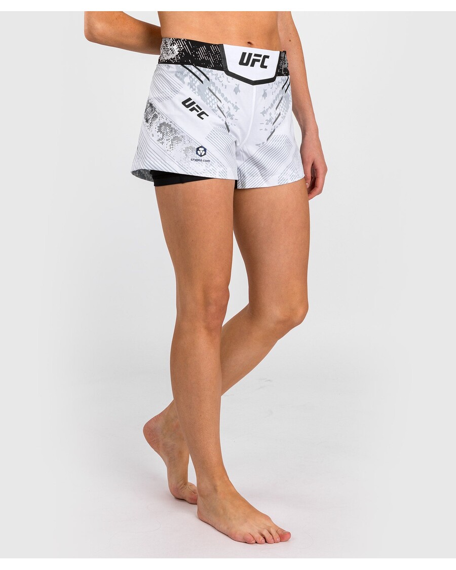 Ufc Adrenaline By Venum אותנטי קרב לילה קרב נשים קצר - לבן
