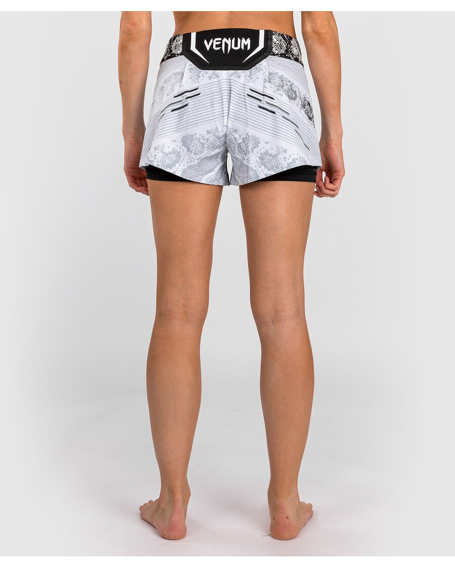 Ufc Adrenaline By Venum אותנטי קרב לילה קרב נשים קצר - לבן