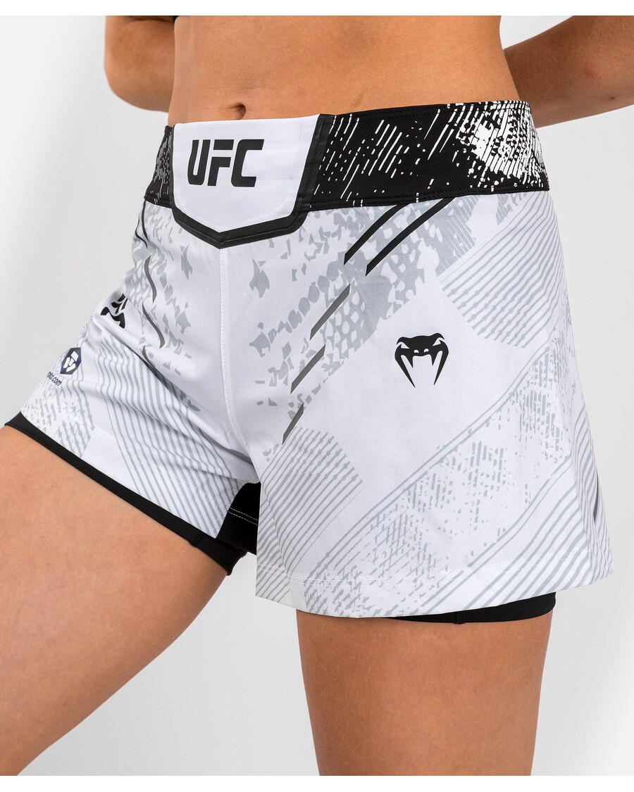 Ufc Adrenaline By Venum אותנטי קרב לילה קרב נשים קצר - לבן