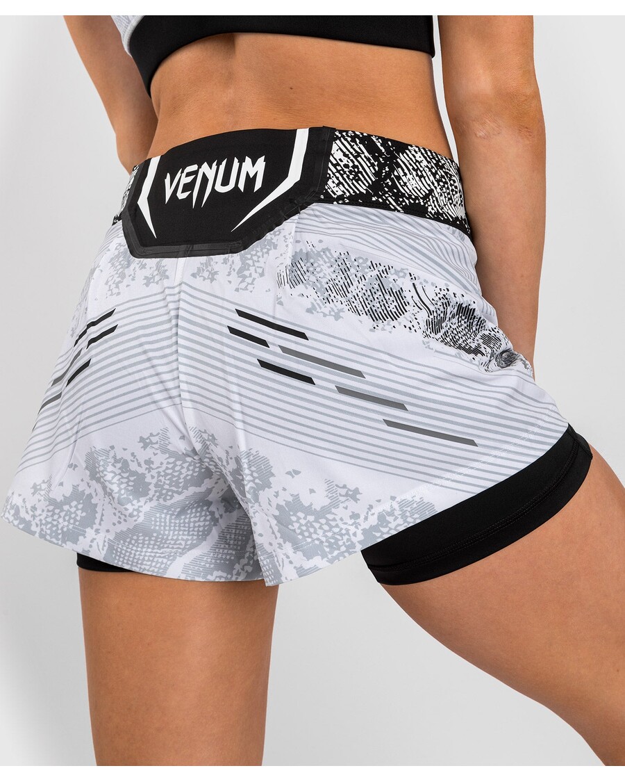 Ufc Adrenaline By Venum אותנטי קרב לילה קרב נשים קצר - לבן