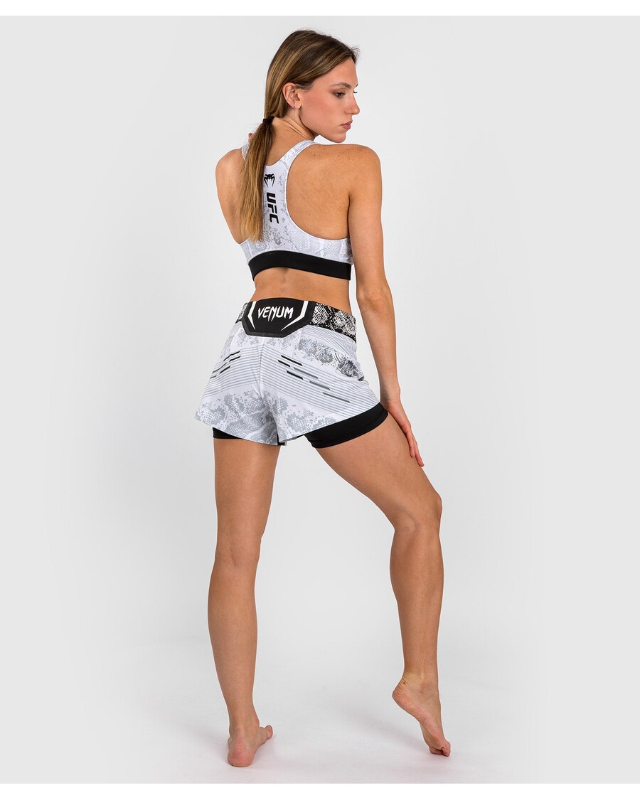 Ufc Adrenaline By Venum אותנטי קרב לילה קרב נשים קצר - לבן
