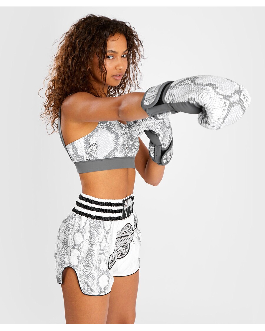 فينوم وايت ثعبان قصير مواي تاي للنساء - ابيض