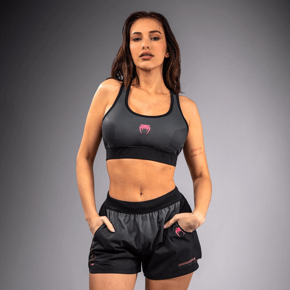 Venum Tactical XT Sports bra - Black/Storm Grey