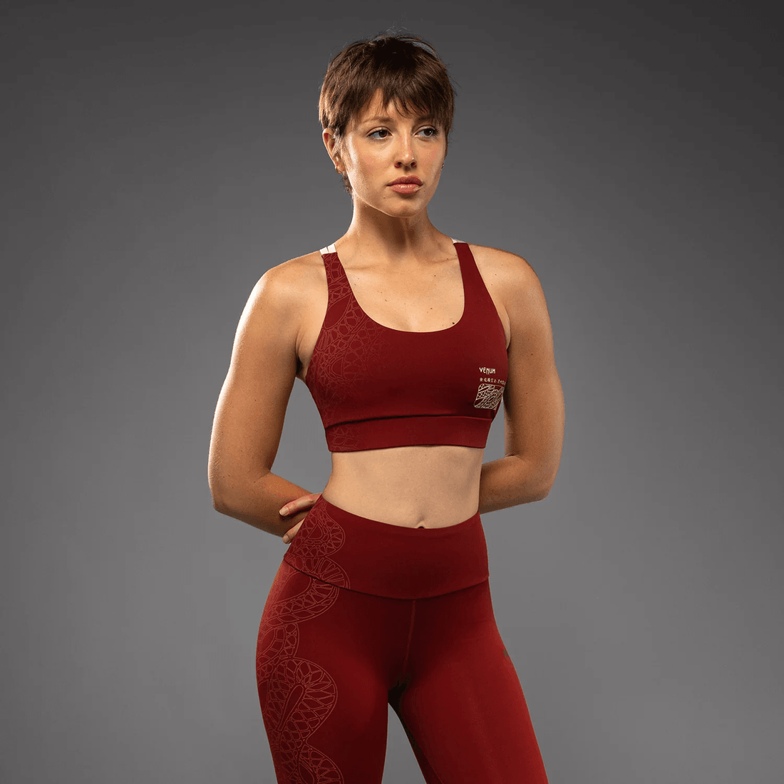 Venum Serpenti Women’s Sports Bra - Burgundy/Ivory