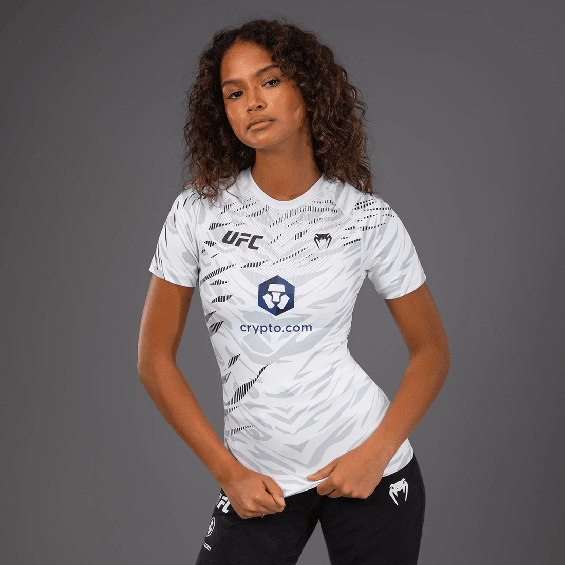 UFC Fusion by Venum Authentic Fight Night Women’s Performance Short Sleeve Rashguard - White