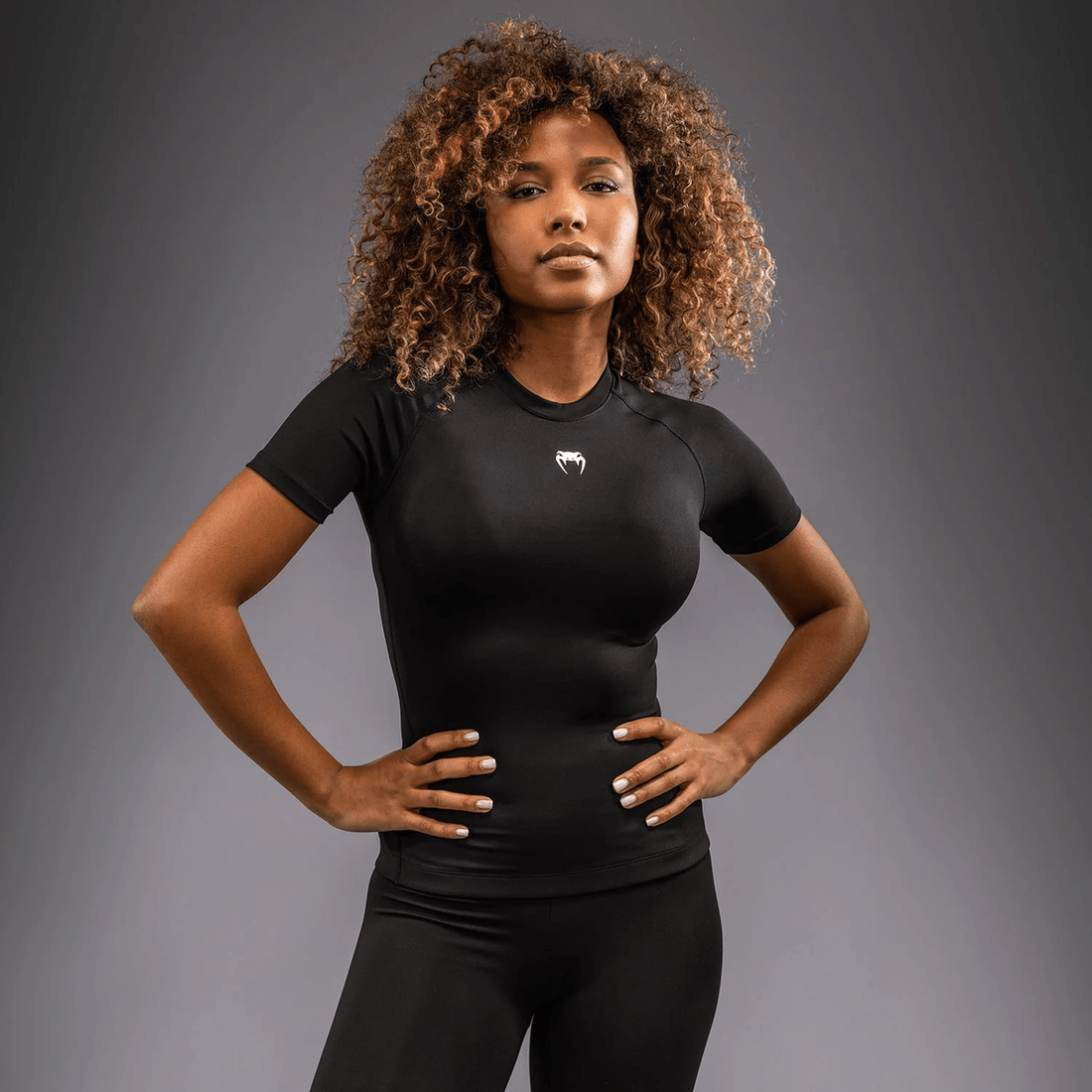Venum Halo Women's Rashguard Short Sleeves - Black