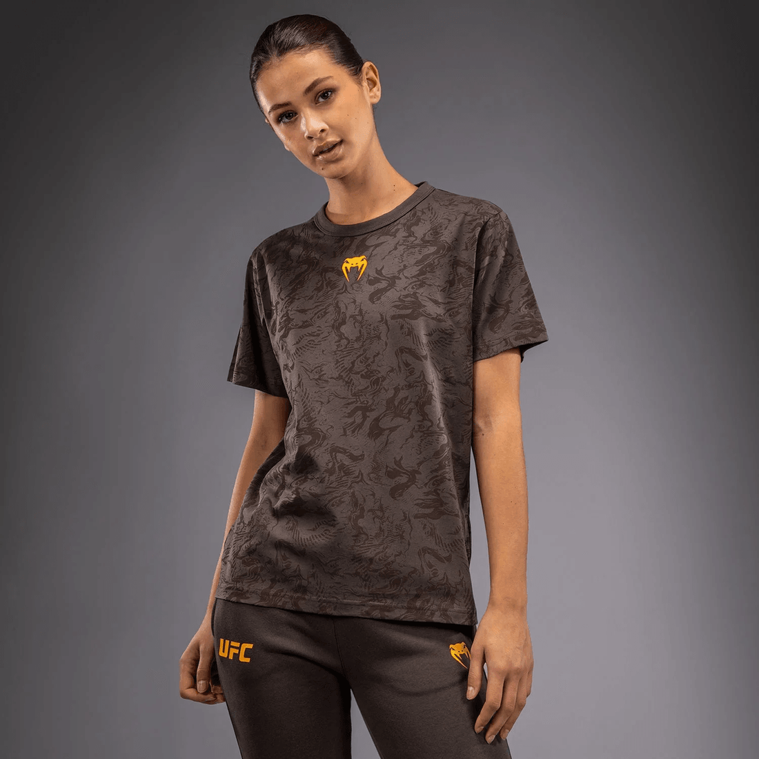 UFC Fusion by Venum Fight Week Women’s Short Sleeve Cotton T-Shirt - Earthen Brown